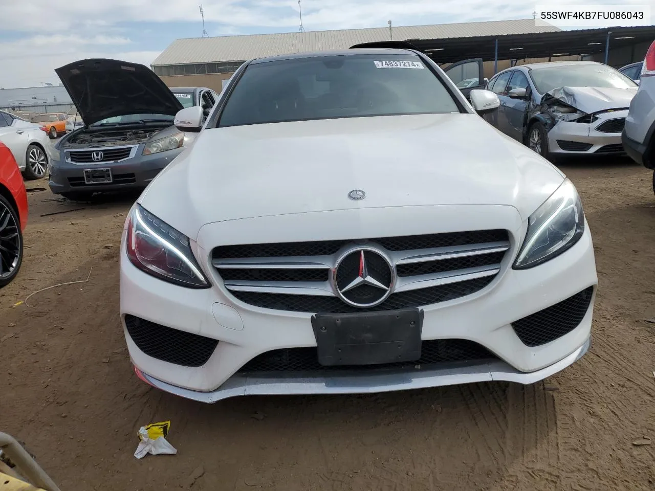 2015 Mercedes-Benz C 300 4Matic VIN: 55SWF4KB7FU086043 Lot: 74837274