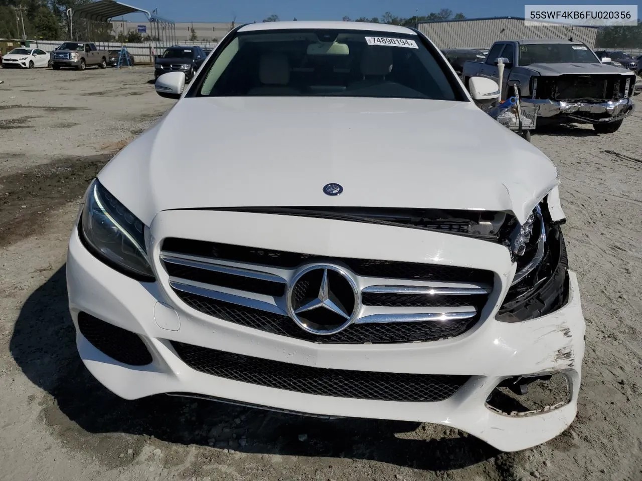 2015 Mercedes-Benz C 300 4Matic VIN: 55SWF4KB6FU020356 Lot: 74890194