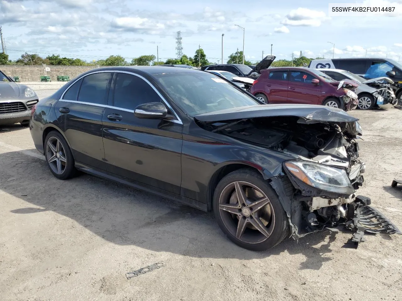 2015 Mercedes-Benz C 300 4Matic VIN: 55SWF4KB2FU014487 Lot: 75129204