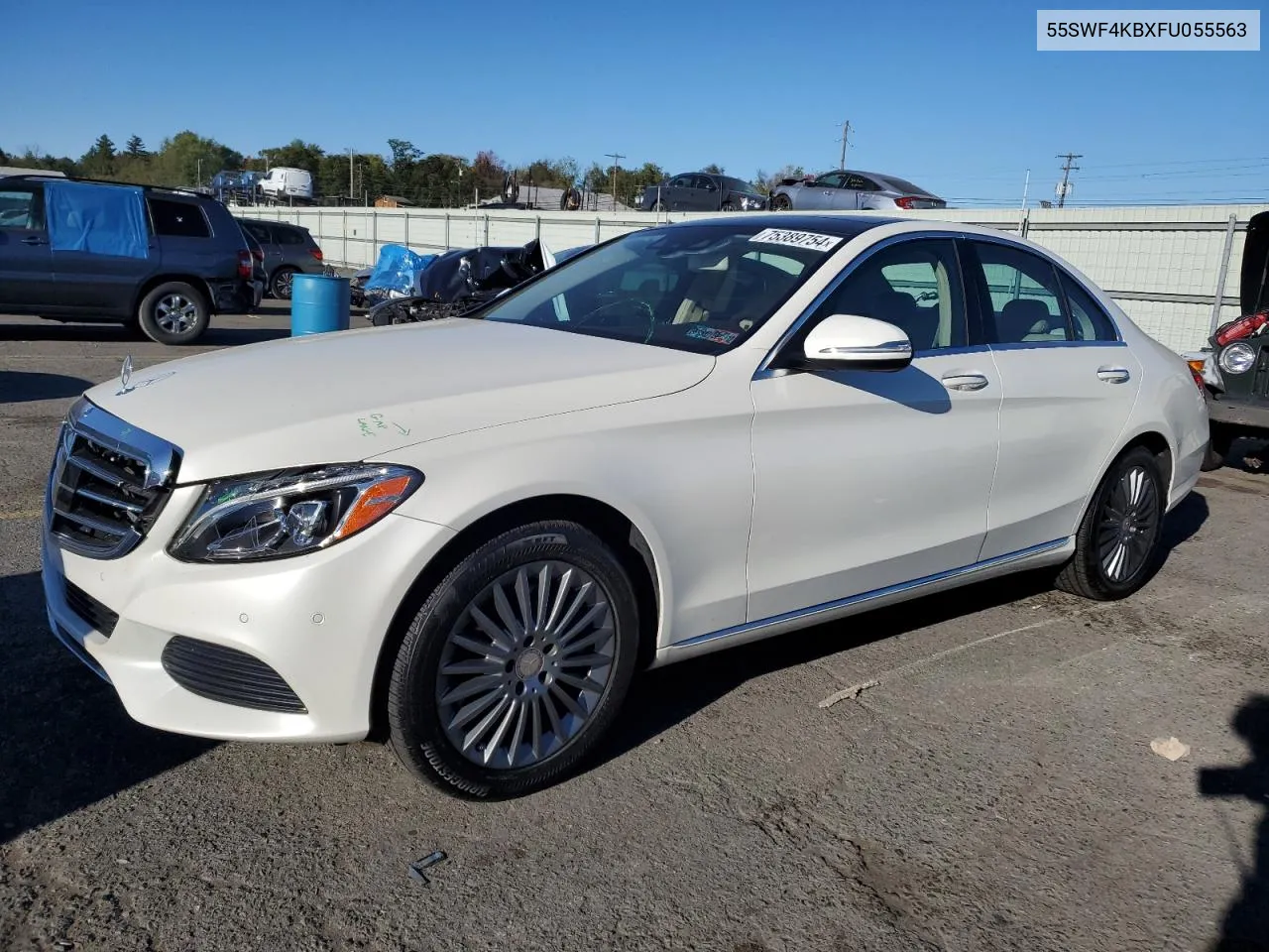 2015 Mercedes-Benz C 300 4Matic VIN: 55SWF4KBXFU055563 Lot: 75389754