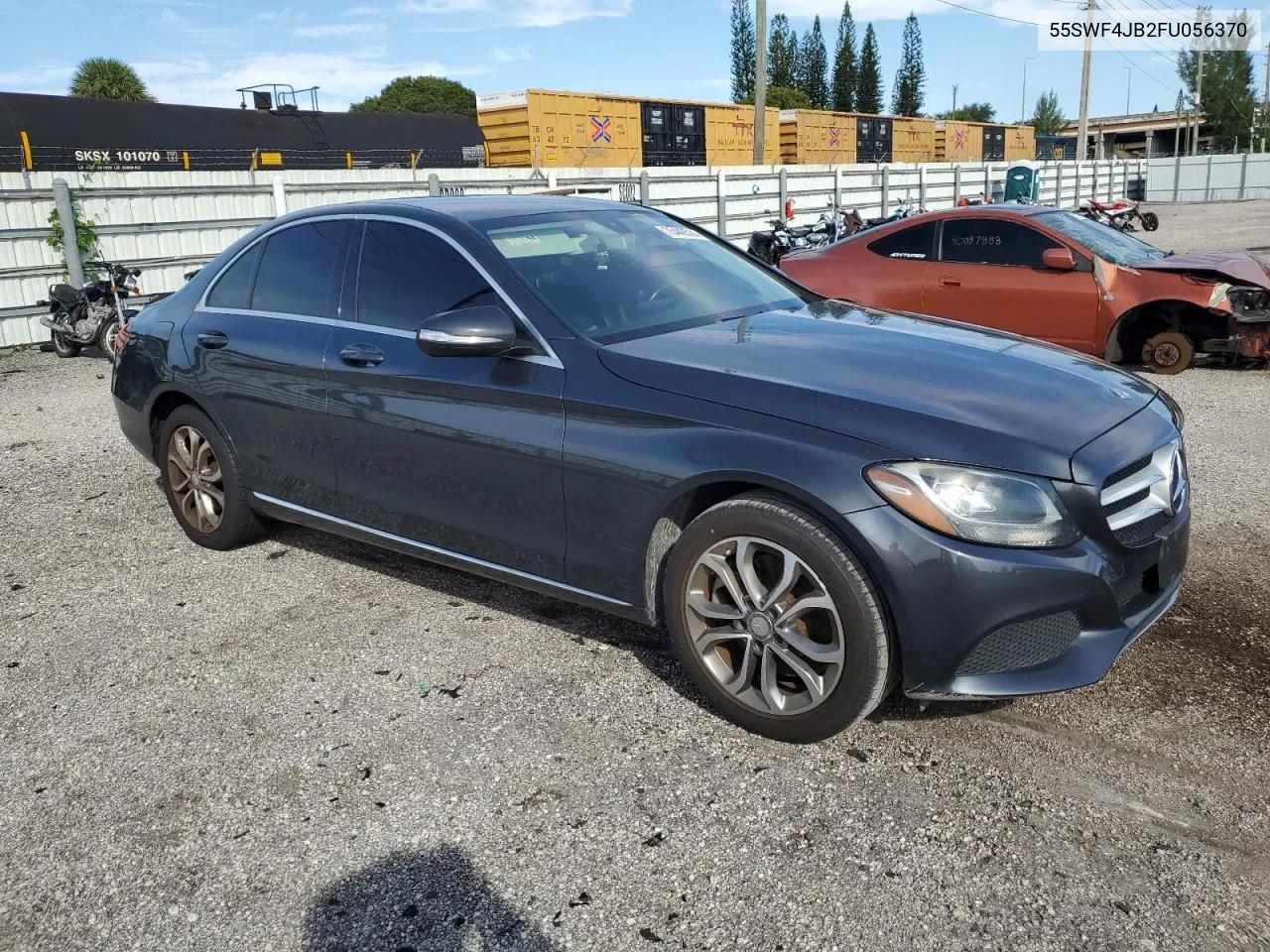 2015 Mercedes-Benz C 300 VIN: 55SWF4JB2FU056370 Lot: 75446514