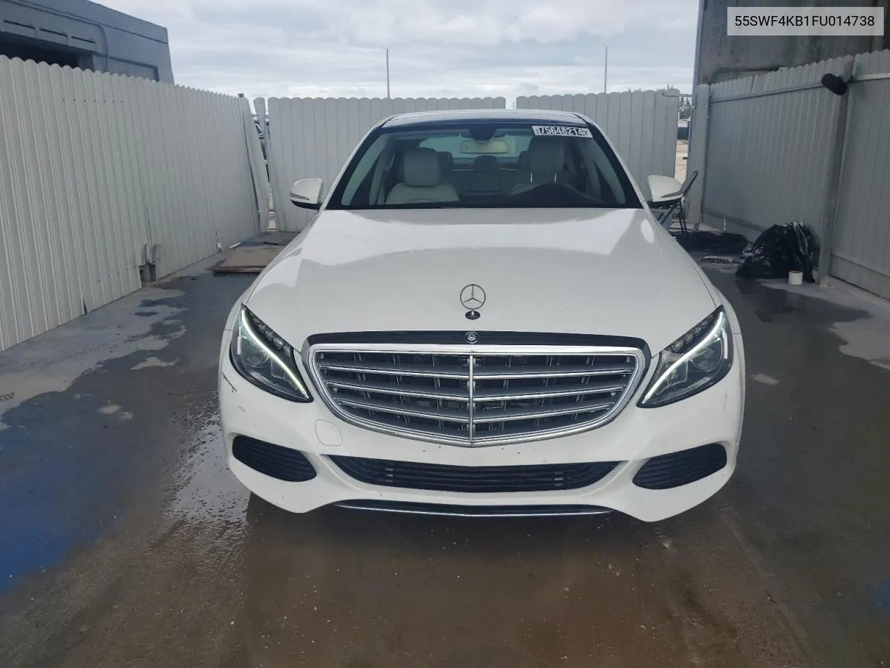 2015 Mercedes-Benz C 300 4Matic VIN: 55SWF4KB1FU014738 Lot: 75648214