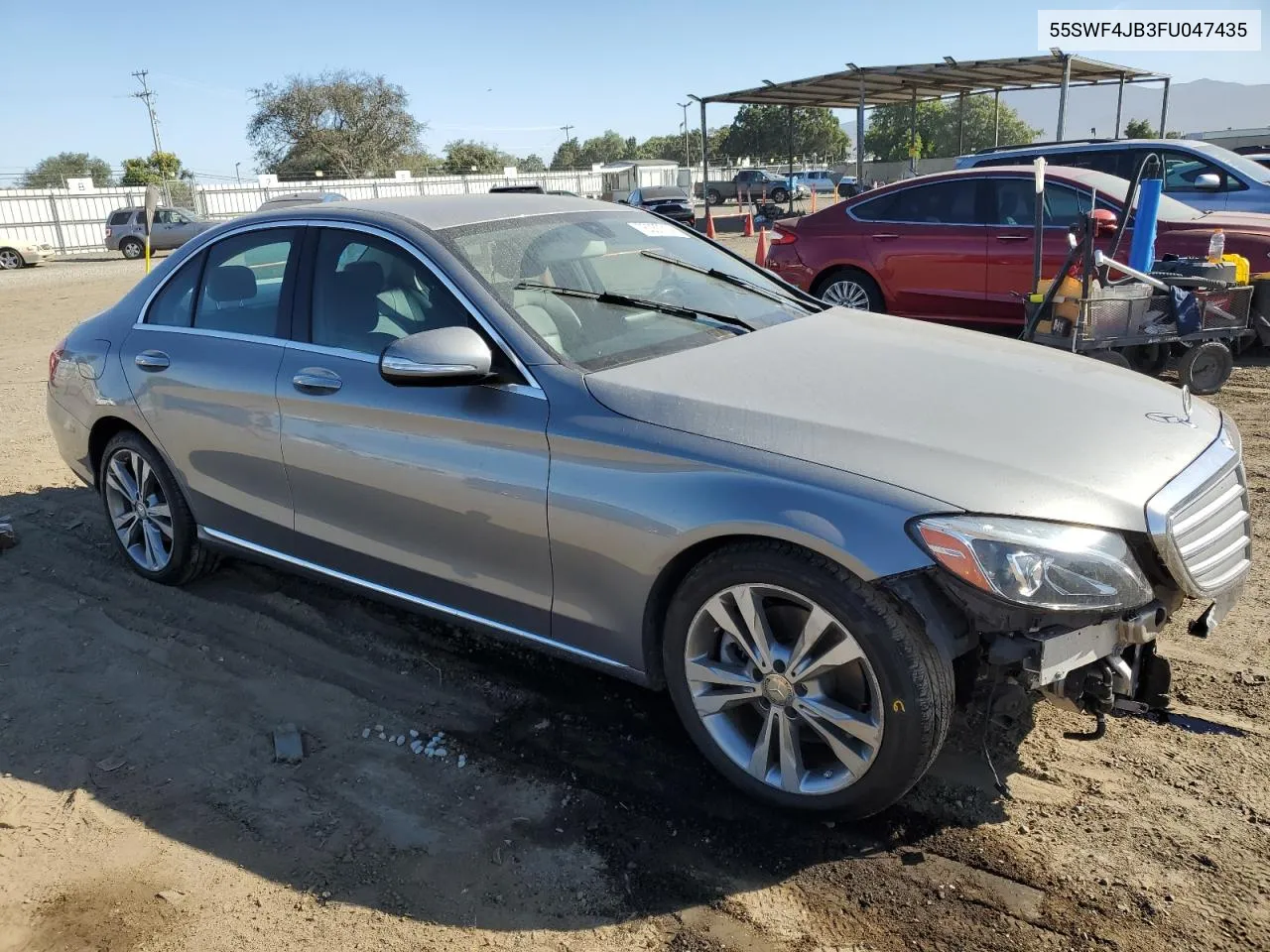 2015 Mercedes-Benz C 300 VIN: 55SWF4JB3FU047435 Lot: 76037314