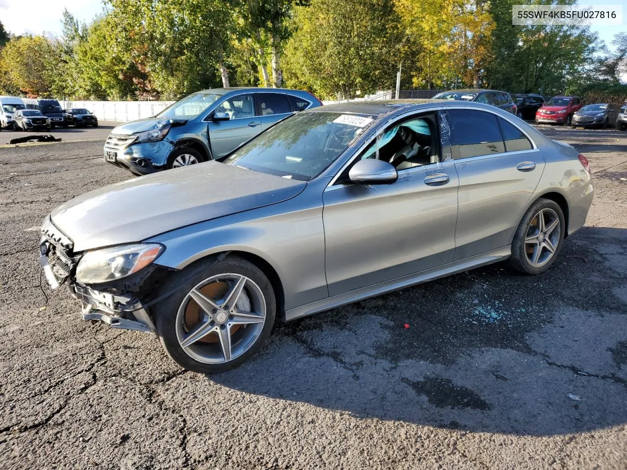 2015 Mercedes-Benz C 300 4Matic VIN: 55SWF4KB5FU027816 Lot: 76510224