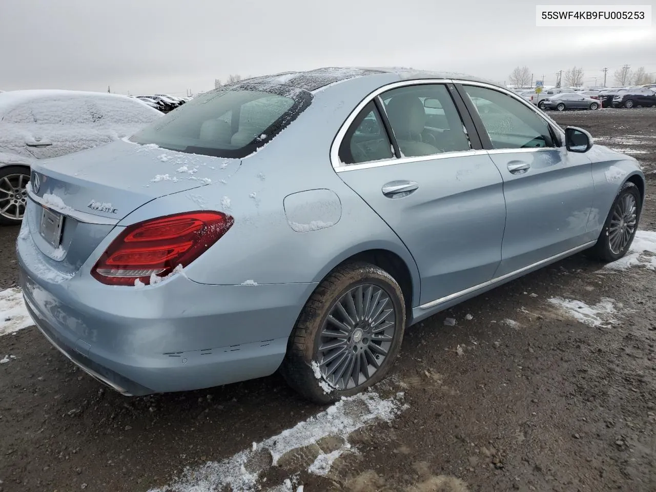 2015 Mercedes-Benz C 300 4Matic VIN: 55SWF4KB9FU005253 Lot: 76746924