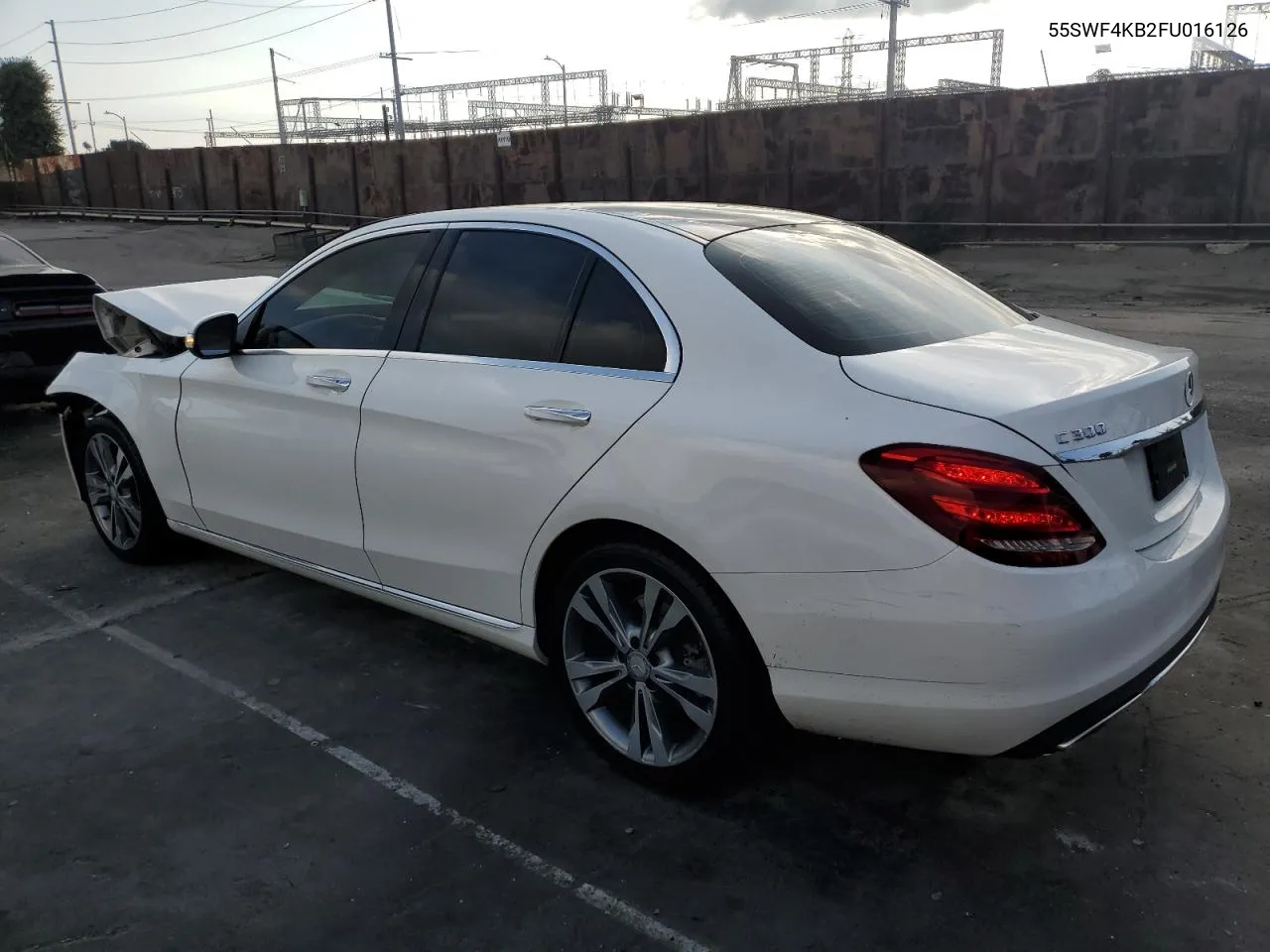 2015 Mercedes-Benz C 300 4Matic VIN: 55SWF4KB2FU016126 Lot: 76809454