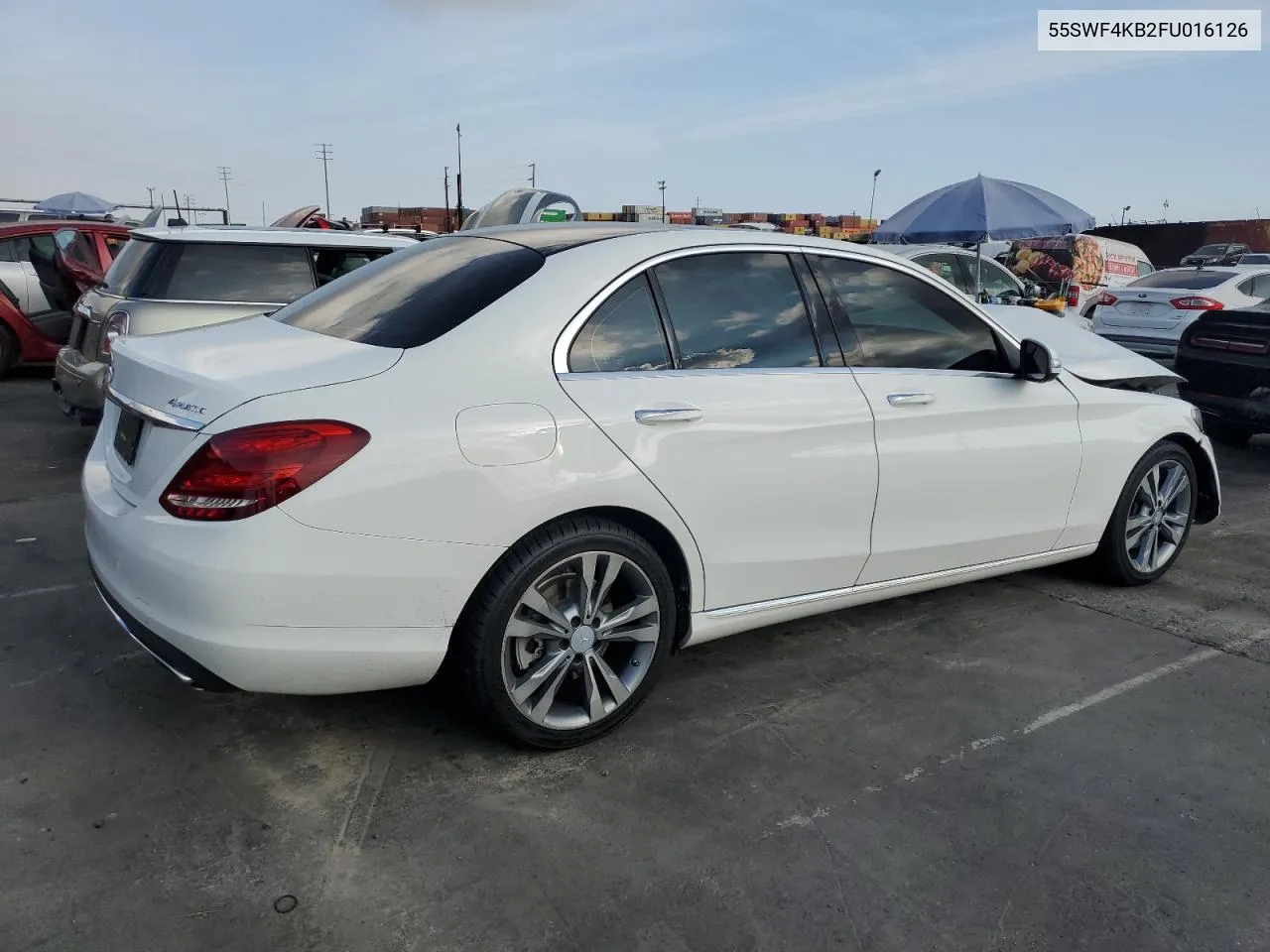 2015 Mercedes-Benz C 300 4Matic VIN: 55SWF4KB2FU016126 Lot: 76809454