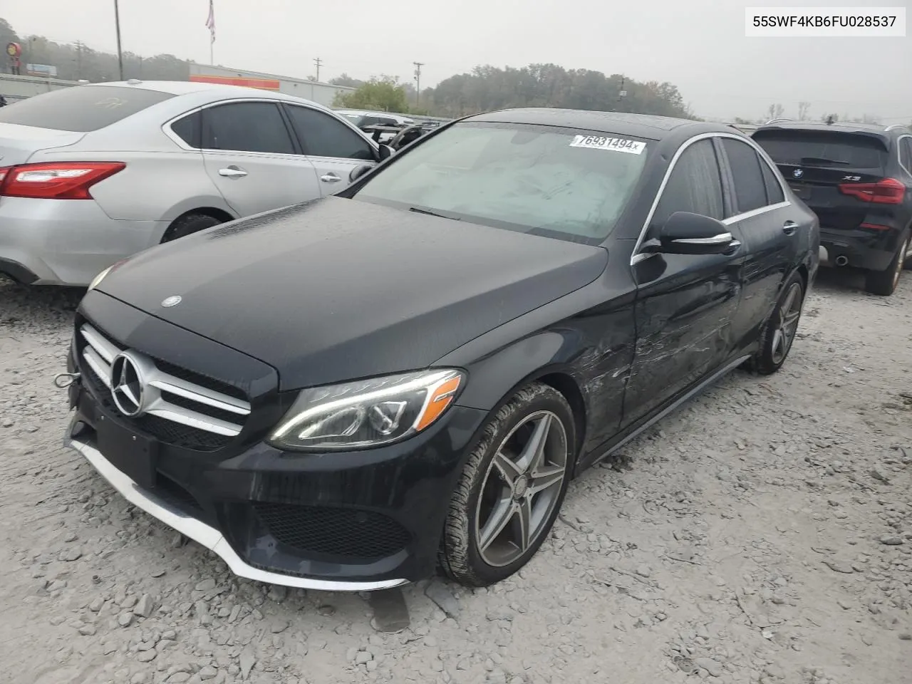 2015 Mercedes-Benz C 300 4Matic VIN: 55SWF4KB6FU028537 Lot: 76931494