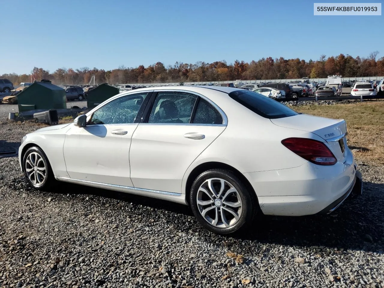 2015 Mercedes-Benz C 300 4Matic VIN: 55SWF4KB8FU019953 Lot: 76975684