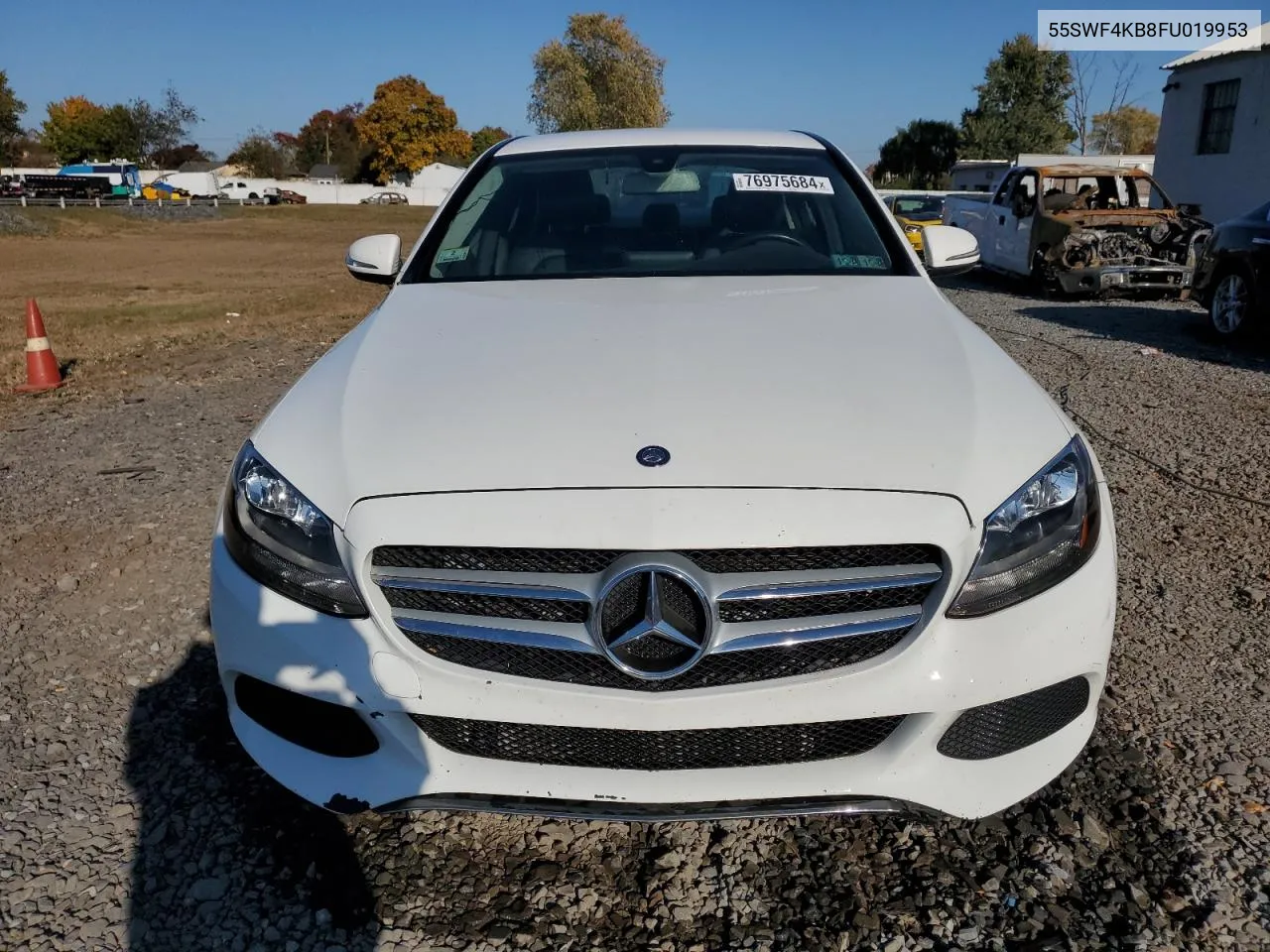 2015 Mercedes-Benz C 300 4Matic VIN: 55SWF4KB8FU019953 Lot: 76975684