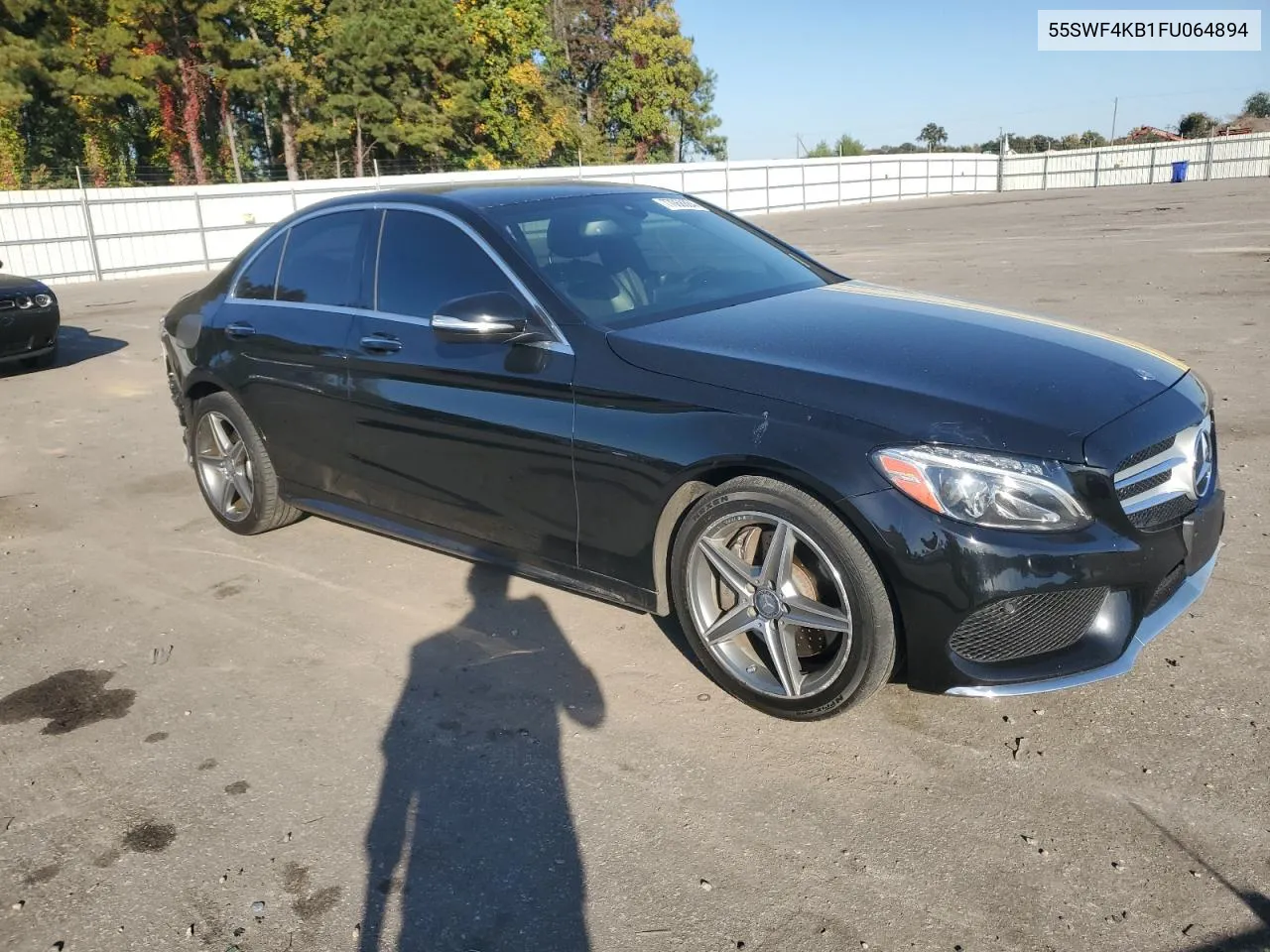 2015 Mercedes-Benz C 300 4Matic VIN: 55SWF4KB1FU064894 Lot: 77068884