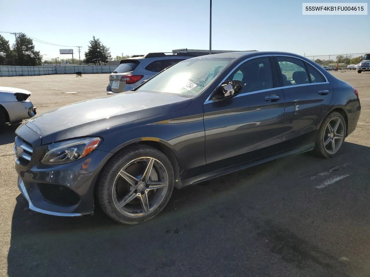 2015 Mercedes-Benz C 300 4Matic VIN: 55SWF4KB1FU004615 Lot: 77126254