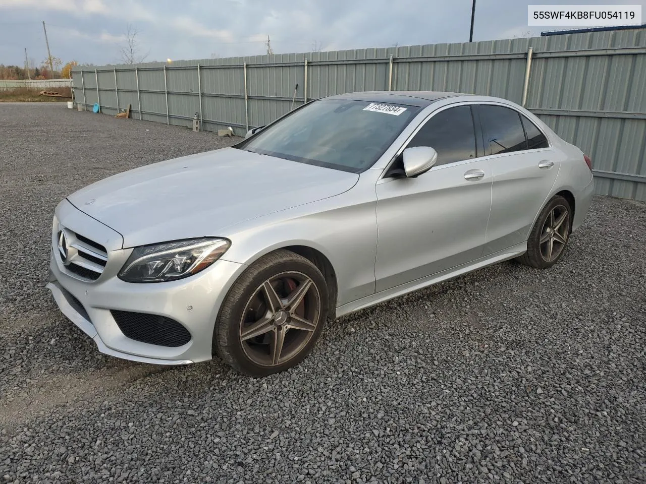 2015 Mercedes-Benz C 300 4Matic VIN: 55SWF4KB8FU054119 Lot: 77327834