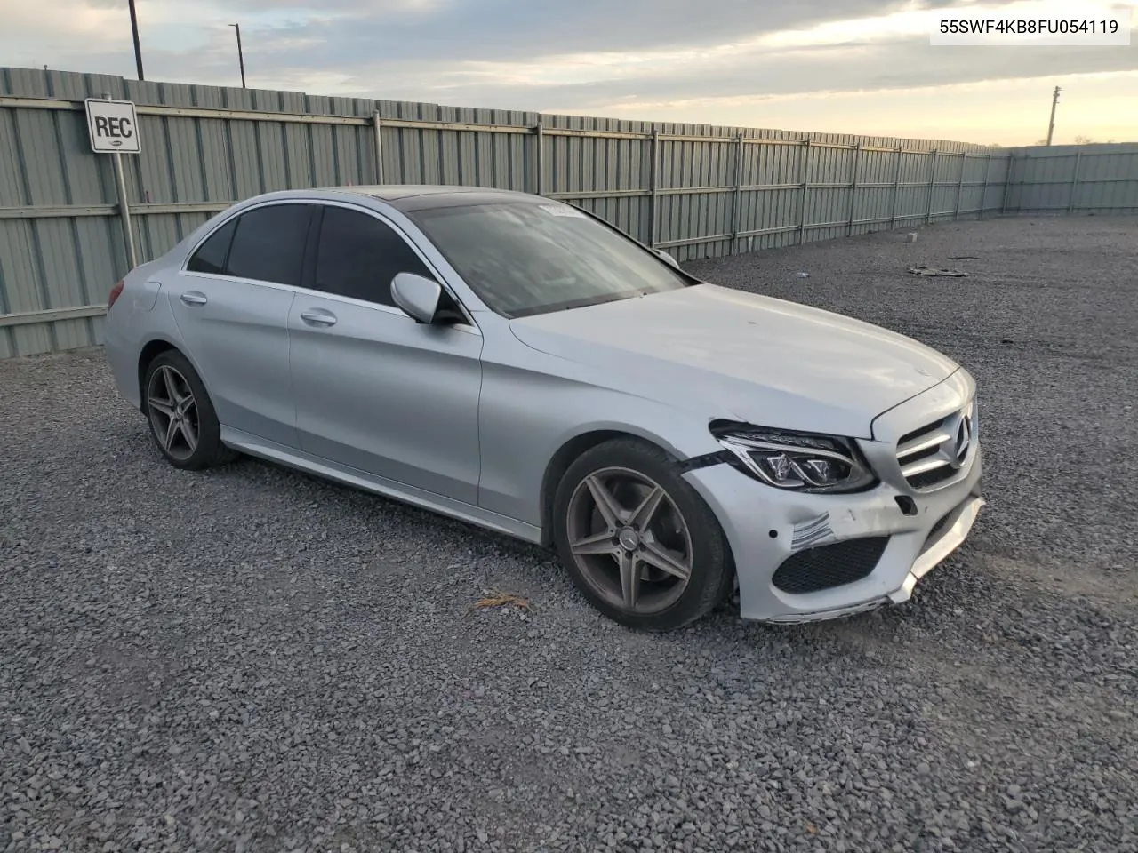 2015 Mercedes-Benz C 300 4Matic VIN: 55SWF4KB8FU054119 Lot: 77327834