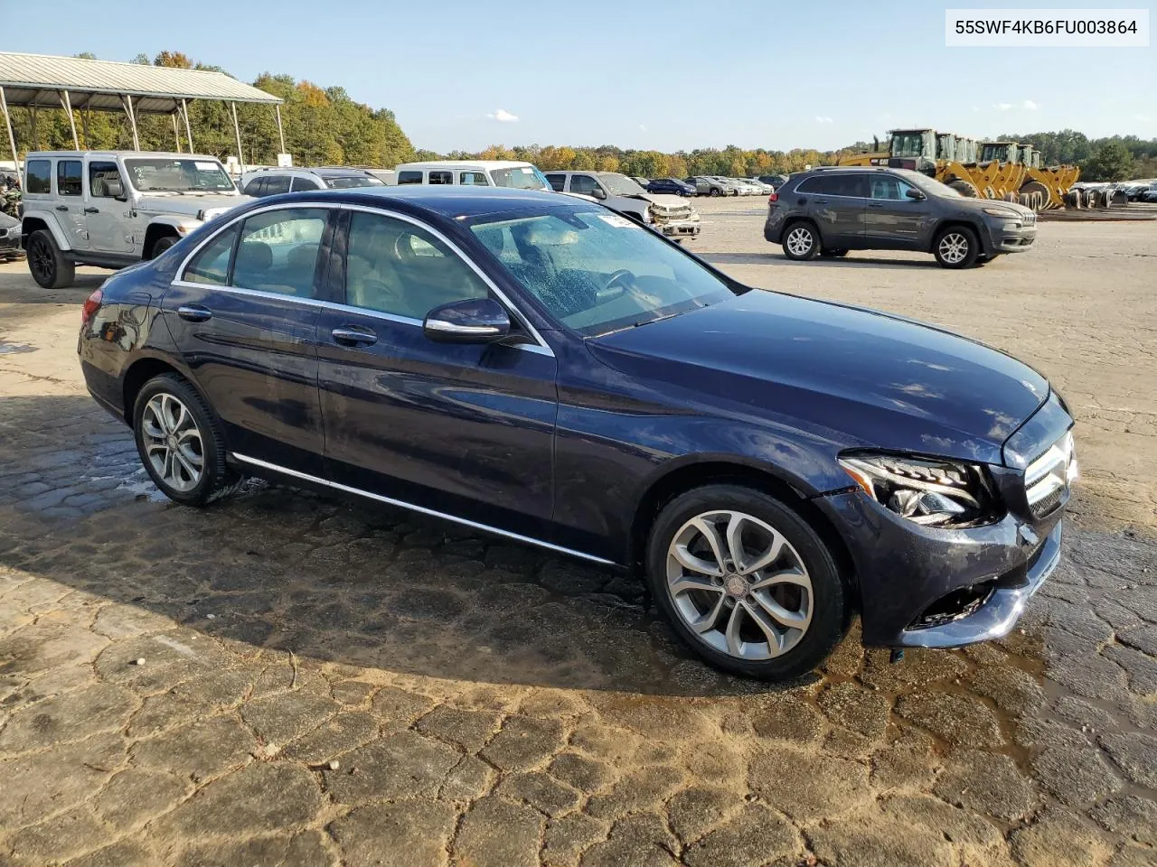 2015 Mercedes-Benz C 300 4Matic VIN: 55SWF4KB6FU003864 Lot: 77342244