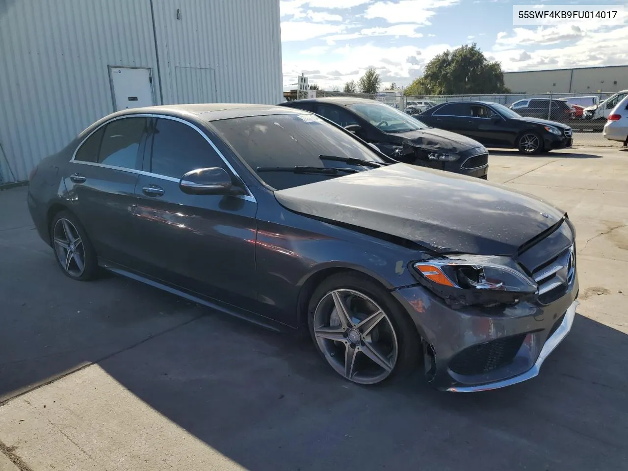 2015 Mercedes-Benz C 300 4Matic VIN: 55SWF4KB9FU014017 Lot: 77383604