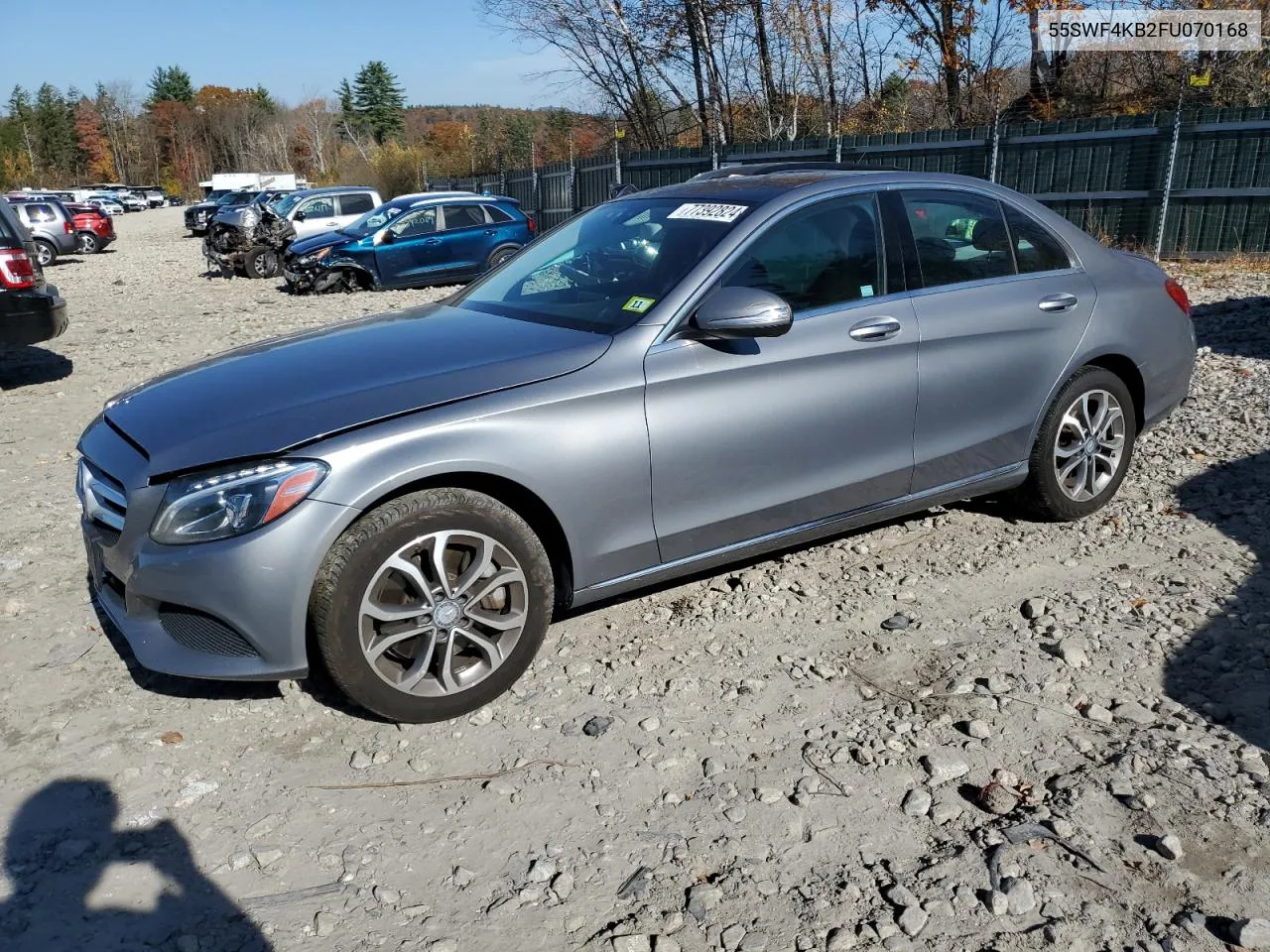 2015 Mercedes-Benz C 300 4Matic VIN: 55SWF4KB2FU070168 Lot: 77392824