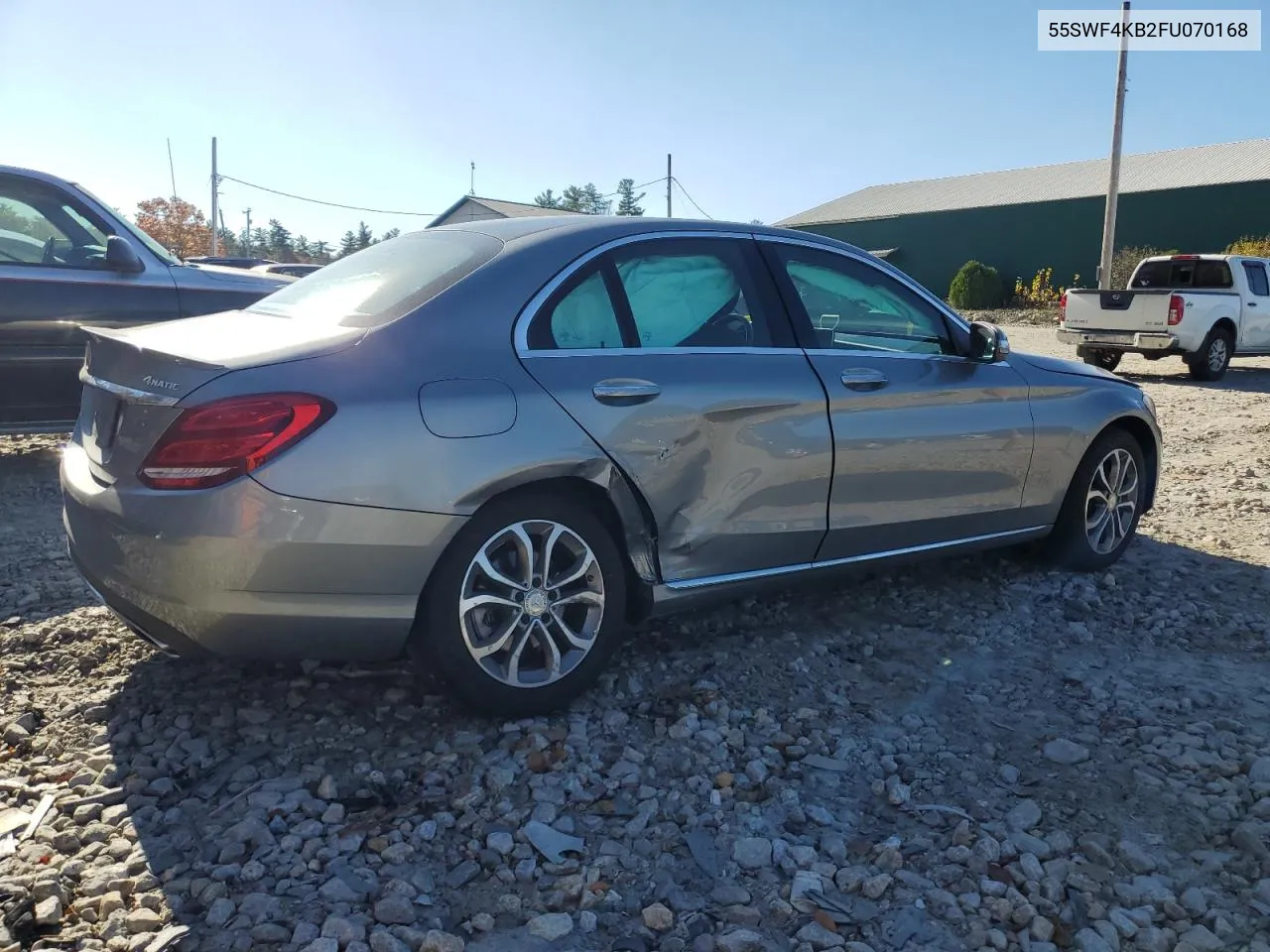 2015 Mercedes-Benz C 300 4Matic VIN: 55SWF4KB2FU070168 Lot: 77392824