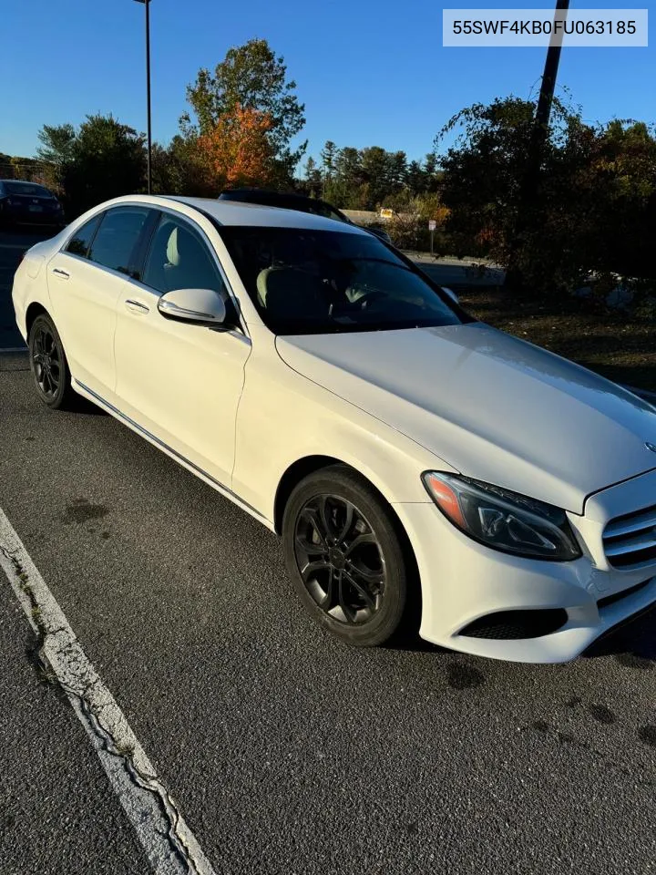 2015 Mercedes-Benz C 300 4Matic VIN: 55SWF4KB0FU063185 Lot: 77677874