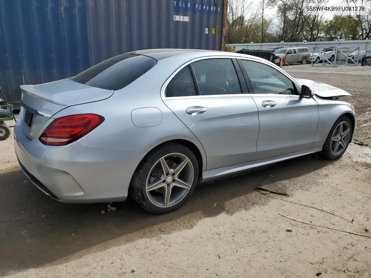 2015 Mercedes-Benz C 300 4Matic VIN: 55SWF4KB9FU081278 Lot: 77878914