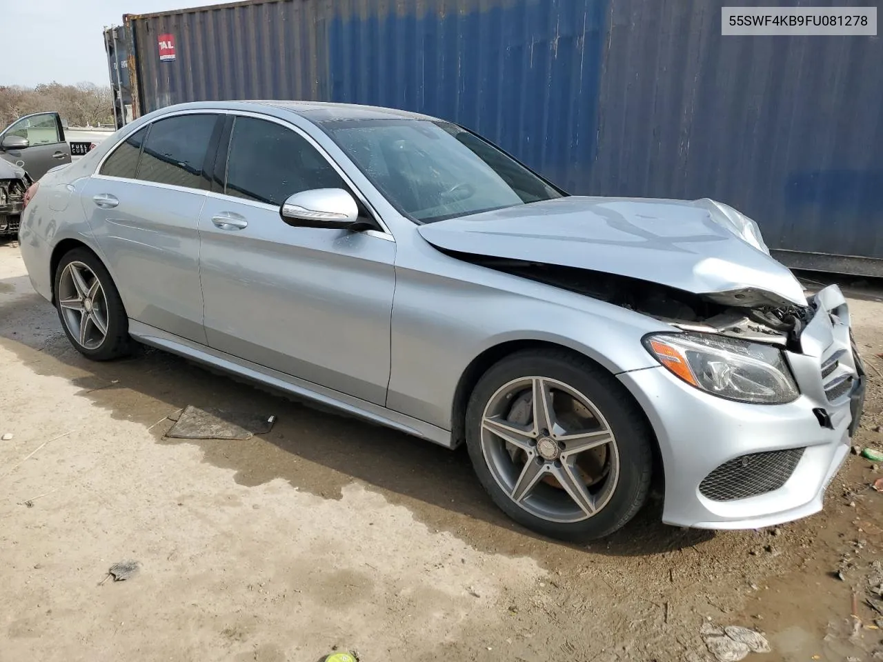 2015 Mercedes-Benz C 300 4Matic VIN: 55SWF4KB9FU081278 Lot: 77878914