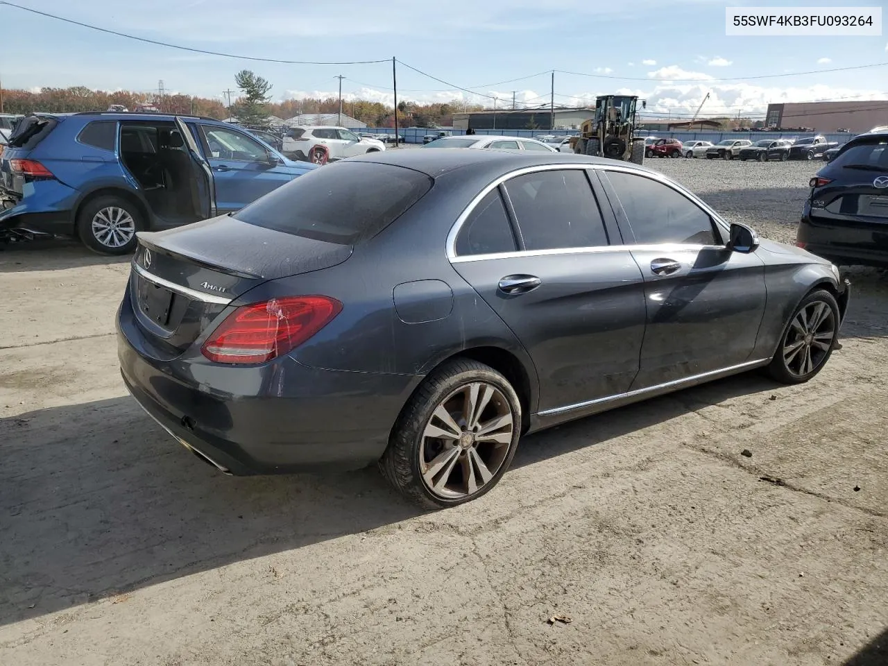 2015 Mercedes-Benz C 300 4Matic VIN: 55SWF4KB3FU093264 Lot: 77962374