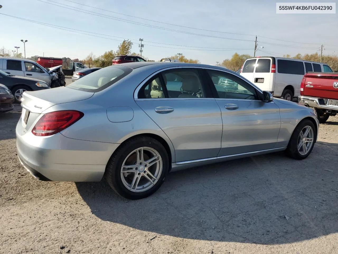 2015 Mercedes-Benz C 300 4Matic VIN: 55SWF4KB6FU042390 Lot: 78069994