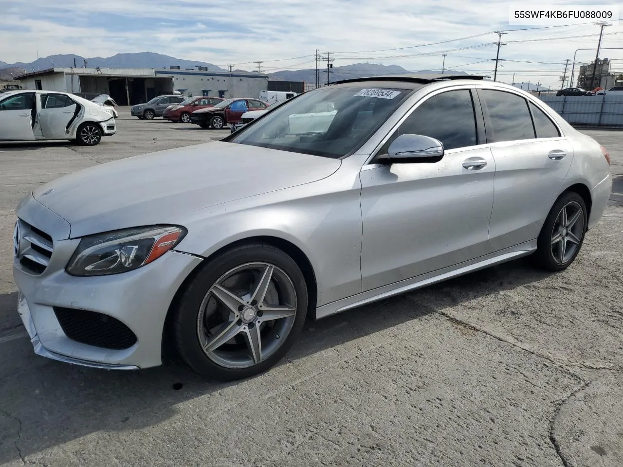 2015 Mercedes-Benz C 300 4Matic VIN: 55SWF4KB6FU088009 Lot: 78269534