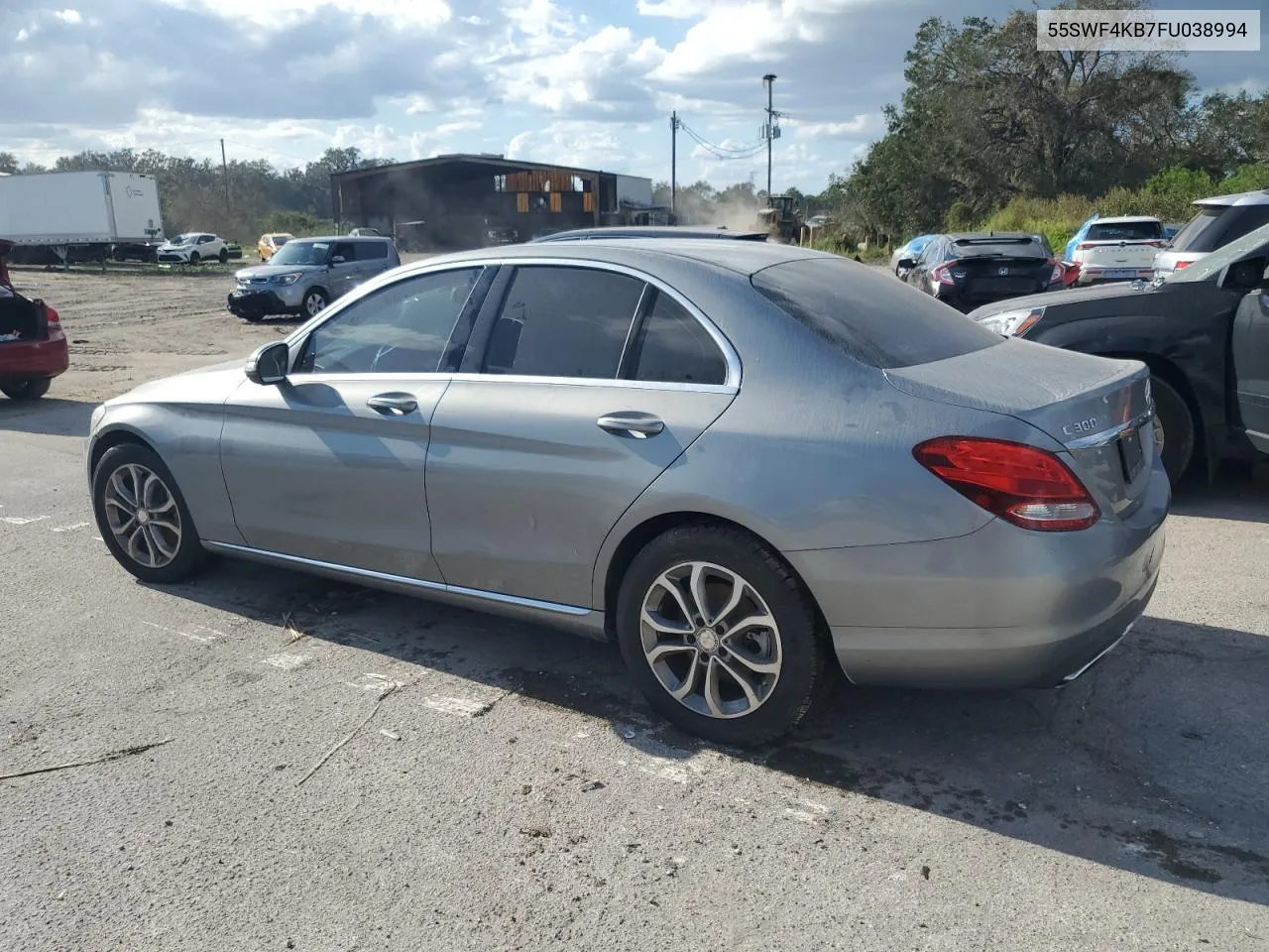 2015 Mercedes-Benz C 300 4Matic VIN: 55SWF4KB7FU038994 Lot: 78508304