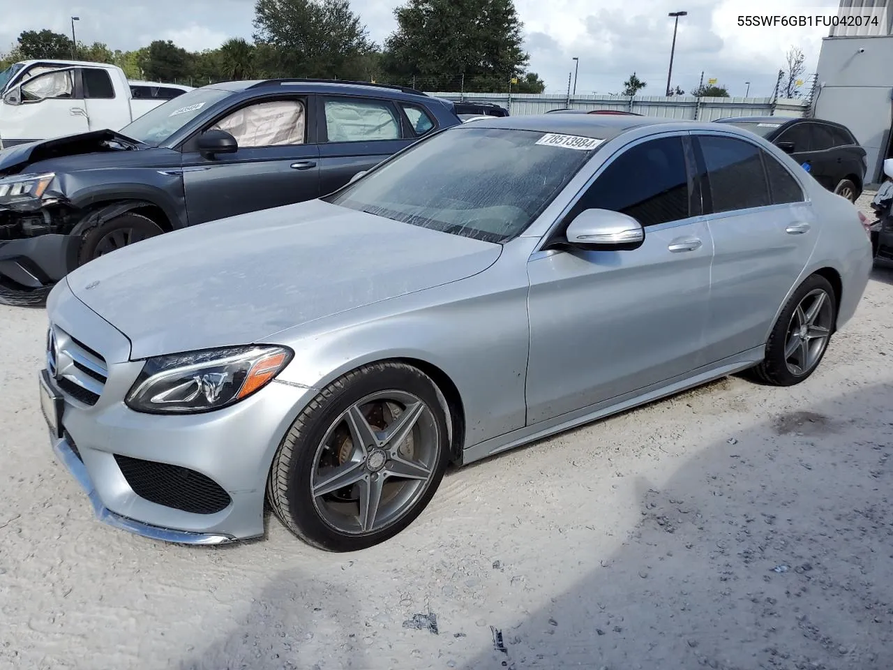 2015 Mercedes-Benz C 400 4Matic VIN: 55SWF6GB1FU042074 Lot: 78513984