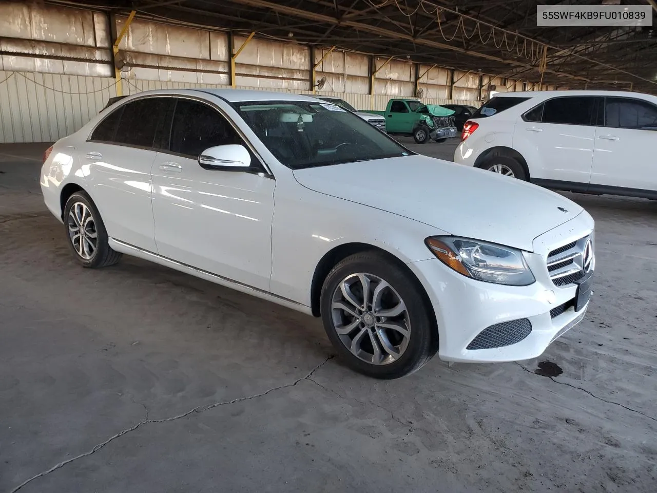 2015 Mercedes-Benz C 300 4Matic VIN: 55SWF4KB9FU010839 Lot: 78528644