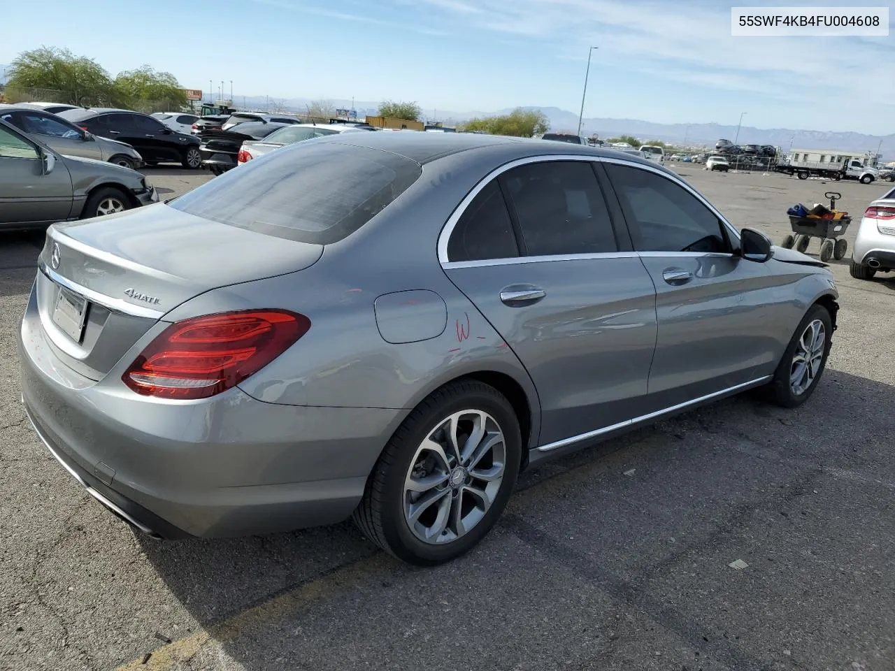 2015 Mercedes-Benz C 300 4Matic VIN: 55SWF4KB4FU004608 Lot: 78731424