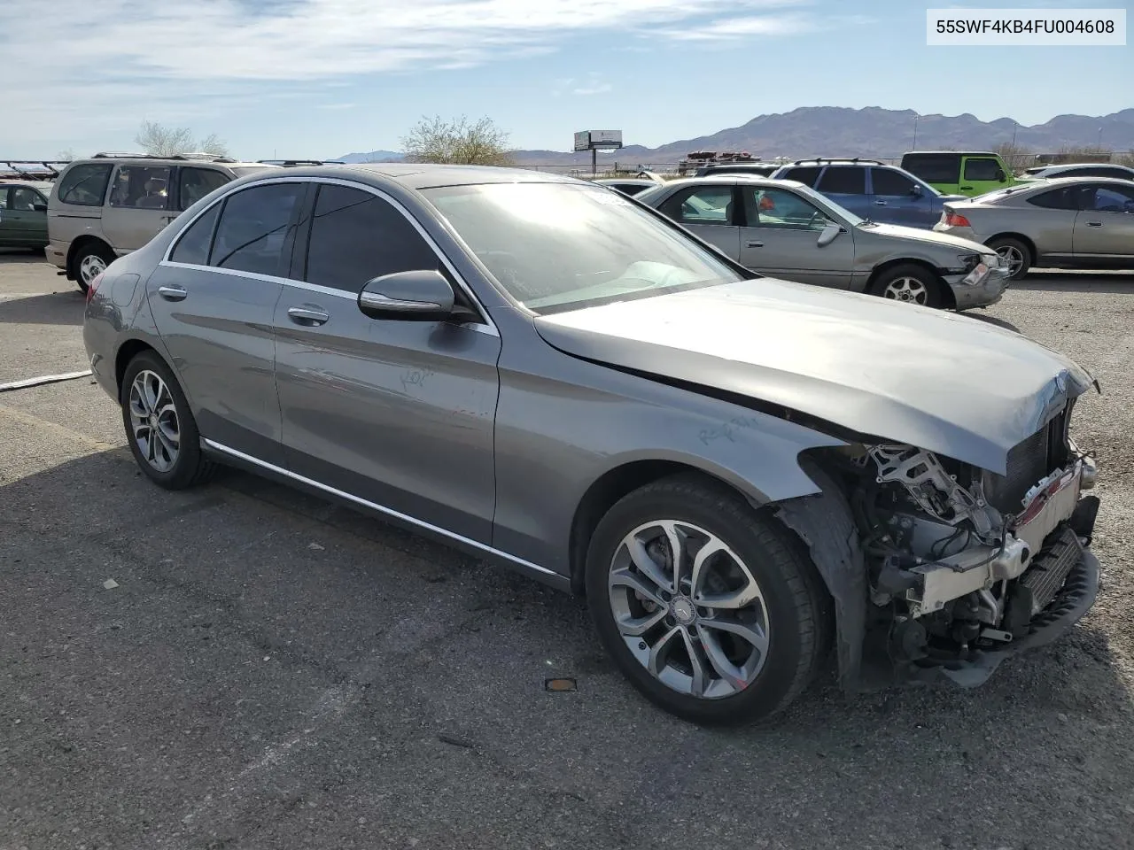 2015 Mercedes-Benz C 300 4Matic VIN: 55SWF4KB4FU004608 Lot: 78731424