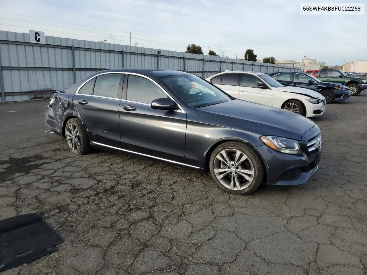 2015 Mercedes-Benz C 300 4Matic VIN: 55SWF4KB8FU022268 Lot: 79144604