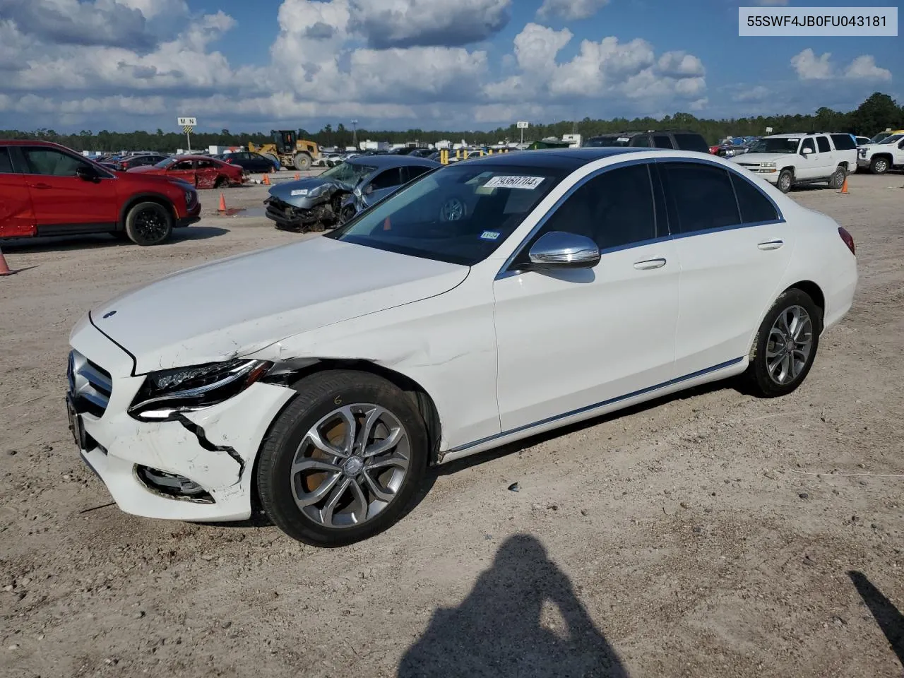 2015 Mercedes-Benz C 300 VIN: 55SWF4JB0FU043181 Lot: 79360704