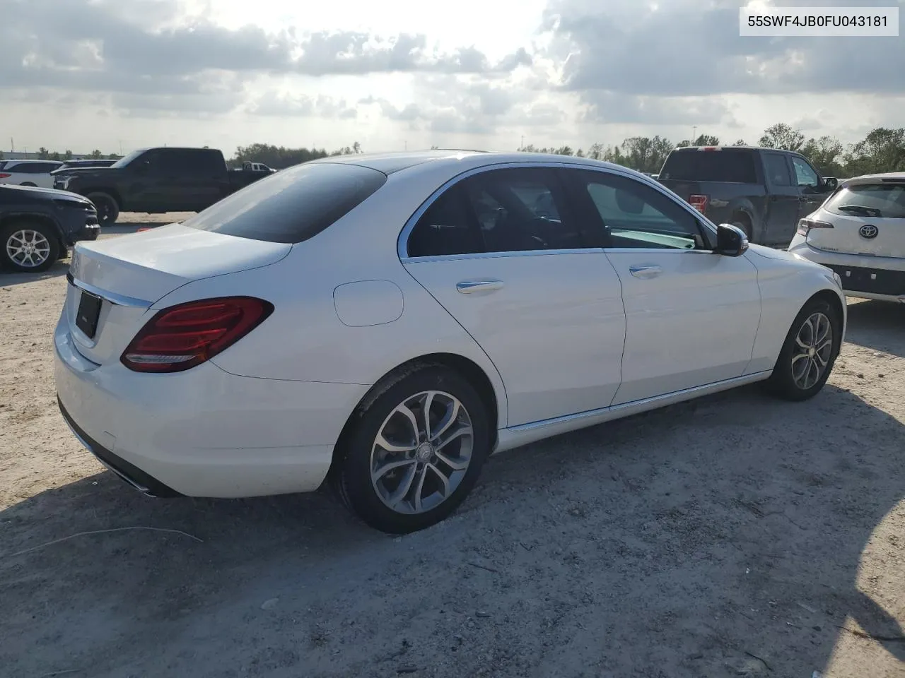 2015 Mercedes-Benz C 300 VIN: 55SWF4JB0FU043181 Lot: 79360704