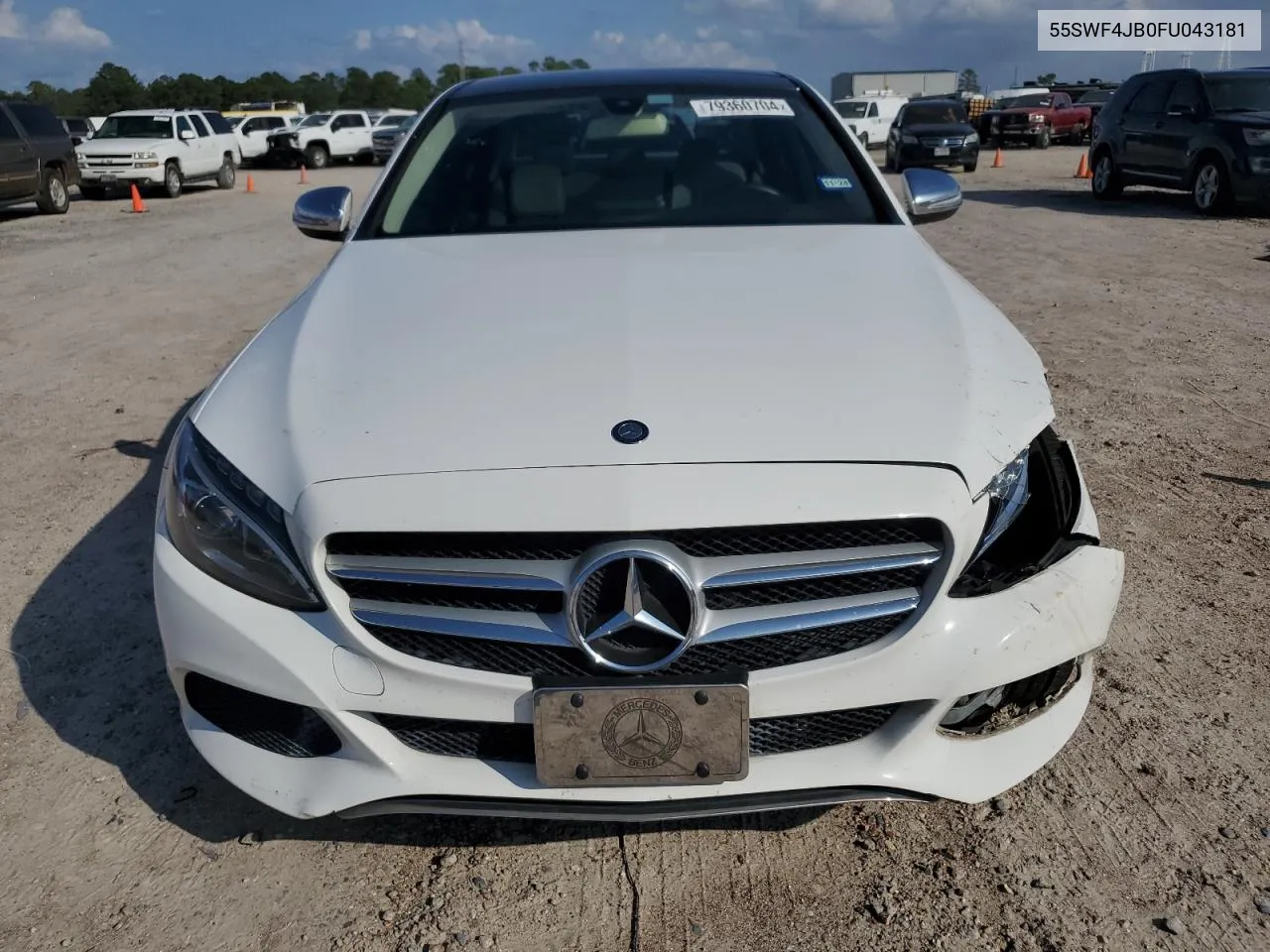 2015 Mercedes-Benz C 300 VIN: 55SWF4JB0FU043181 Lot: 79360704