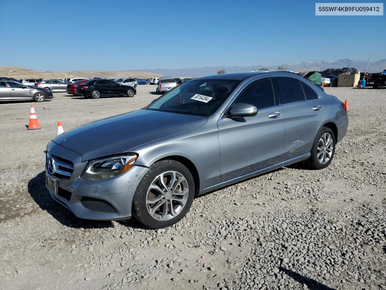 2015 Mercedes-Benz C 300 4Matic VIN: 55SWF4KB9FU059412 Lot: 80164394