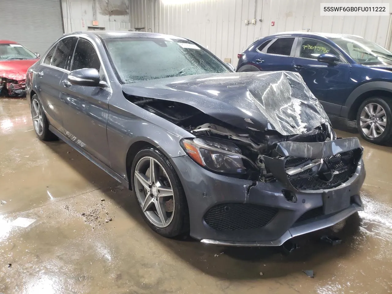 2015 Mercedes-Benz C 400 4Matic VIN: 55SWF6GB0FU011222 Lot: 80368754