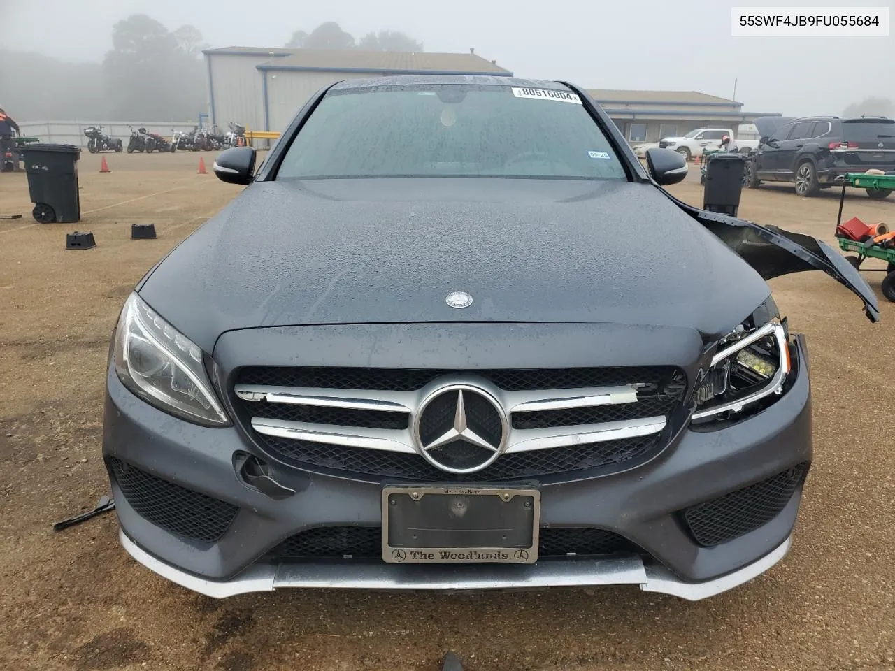 2015 Mercedes-Benz C 300 VIN: 55SWF4JB9FU055684 Lot: 80516004