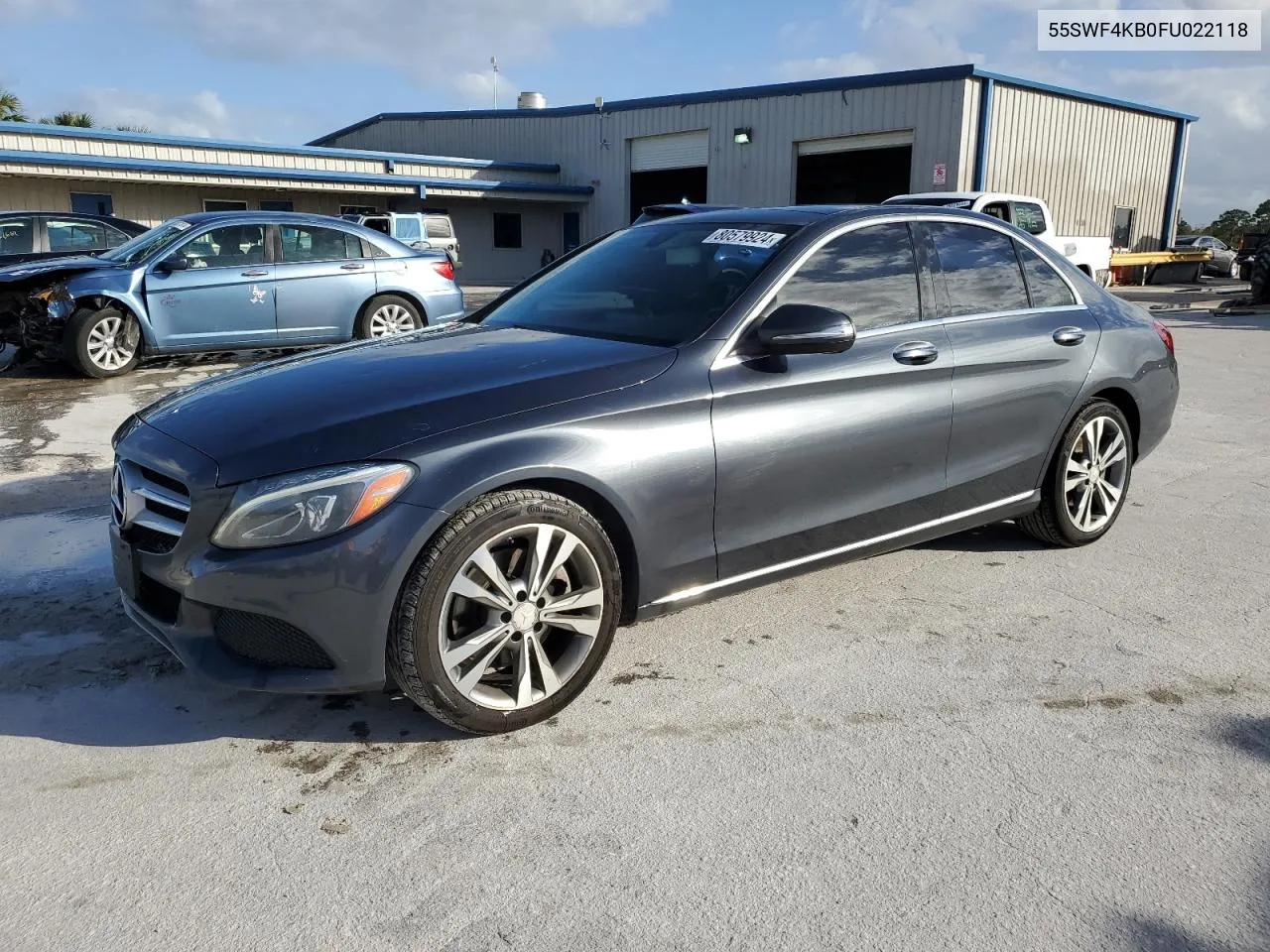 2015 Mercedes-Benz C 300 4Matic VIN: 55SWF4KB0FU022118 Lot: 80579924