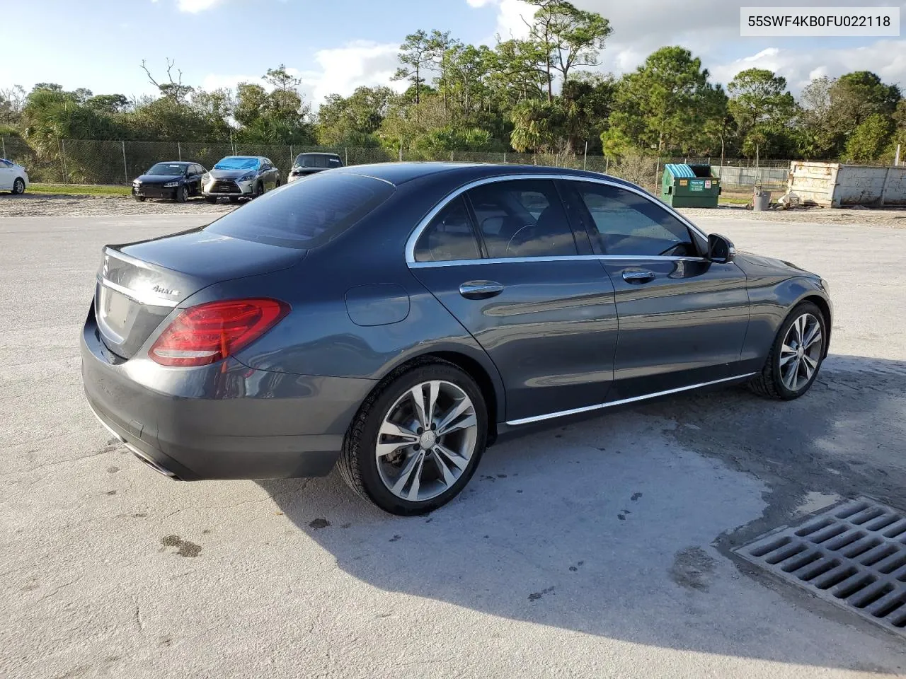 2015 Mercedes-Benz C 300 4Matic VIN: 55SWF4KB0FU022118 Lot: 80579924