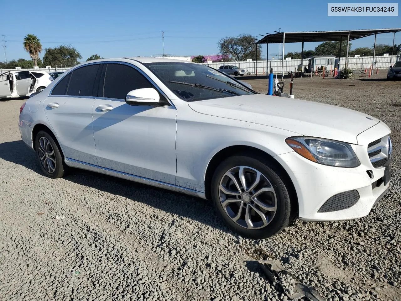 2015 Mercedes-Benz C 300 4Matic VIN: 55SWF4KB1FU034245 Lot: 80802384