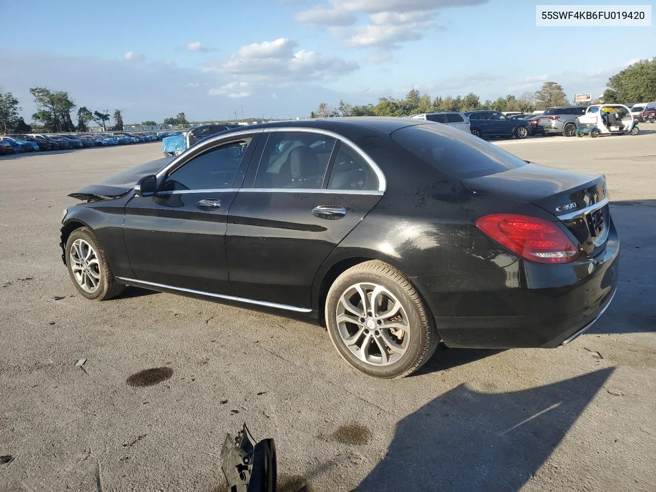 2015 Mercedes-Benz C 300 4Matic VIN: 55SWF4KB6FU019420 Lot: 80937624