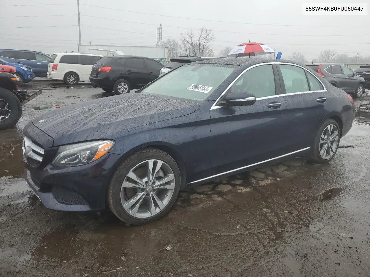 2015 Mercedes-Benz C 300 4Matic VIN: 55SWF4KB0FU060447 Lot: 80995434