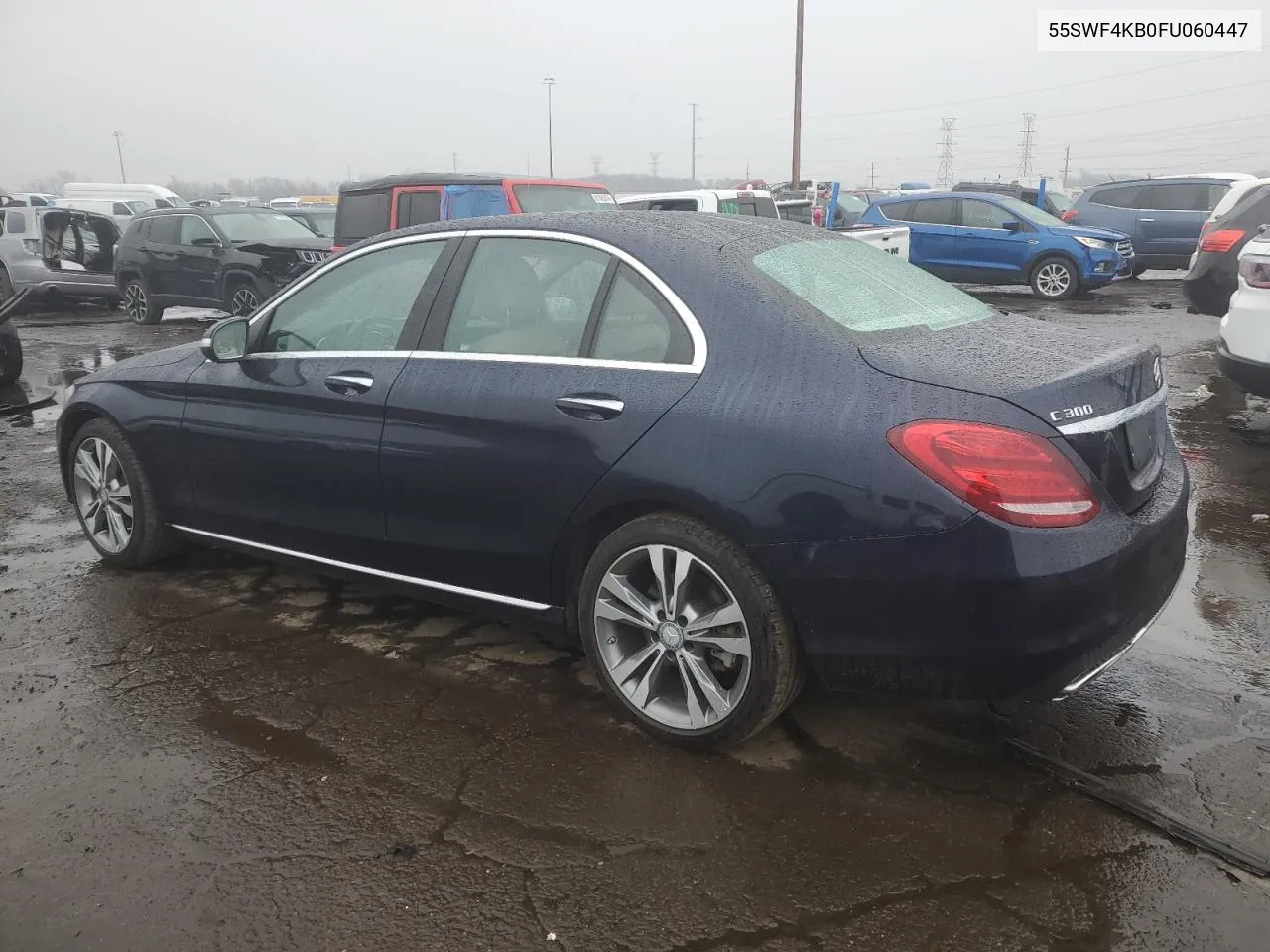 2015 Mercedes-Benz C 300 4Matic VIN: 55SWF4KB0FU060447 Lot: 80995434