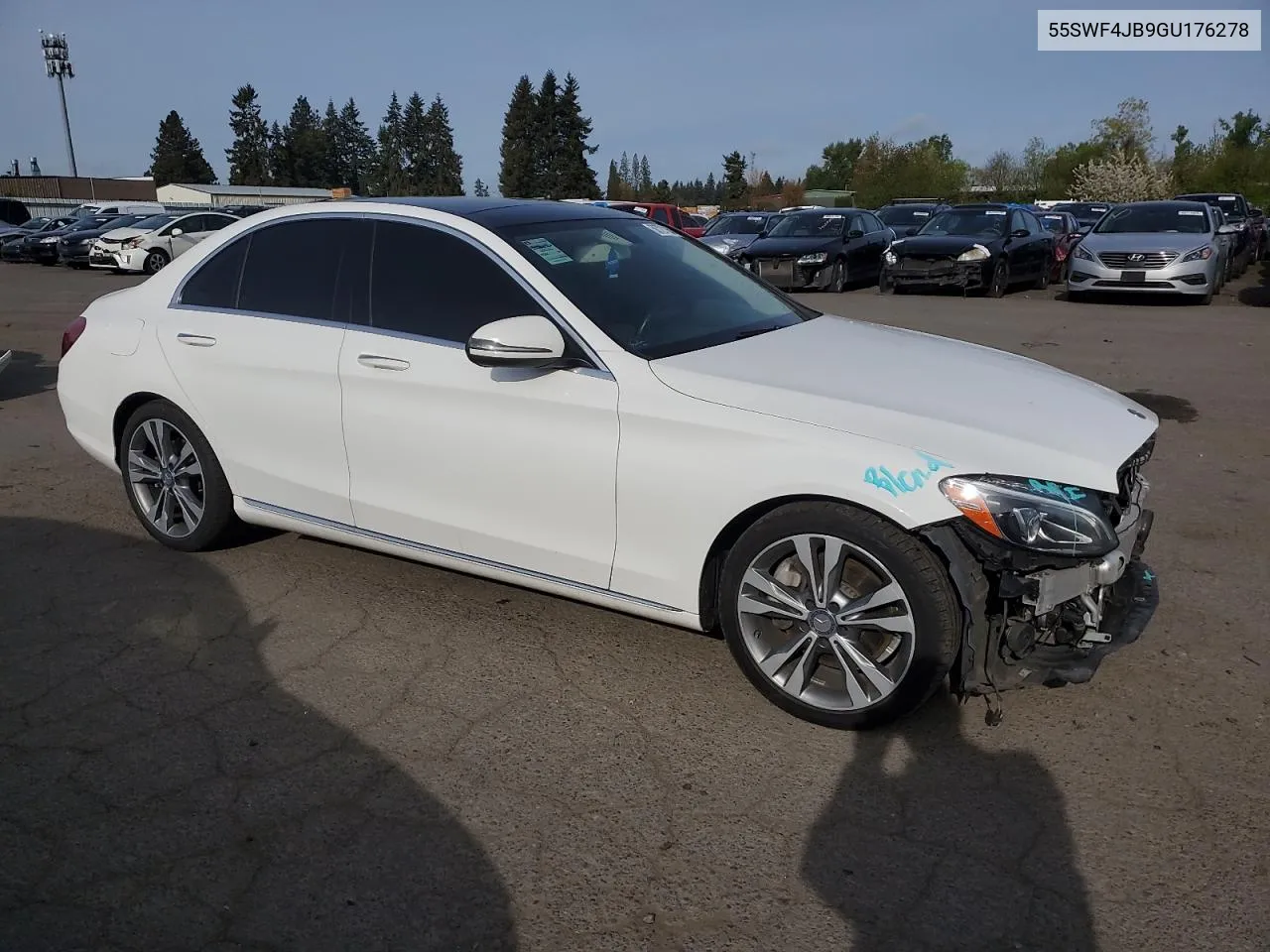 2016 Mercedes-Benz C 300 VIN: 55SWF4JB9GU176278 Lot: 50721164