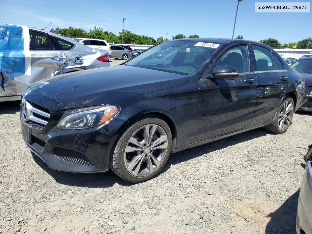 2016 Mercedes-Benz C 300 VIN: 55SWF4JB5GU129877 Lot: 54075634