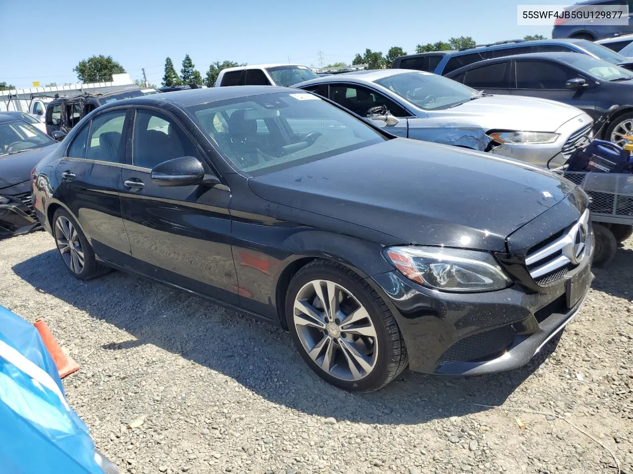 2016 Mercedes-Benz C 300 VIN: 55SWF4JB5GU129877 Lot: 54075634