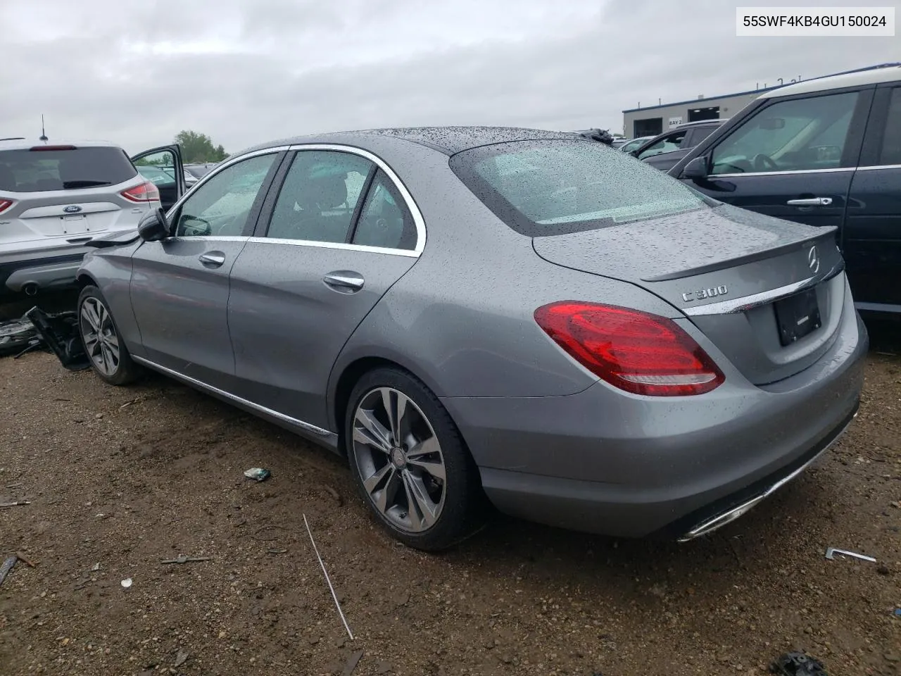 2016 Mercedes-Benz C 300 4Matic VIN: 55SWF4KB4GU150024 Lot: 54645554